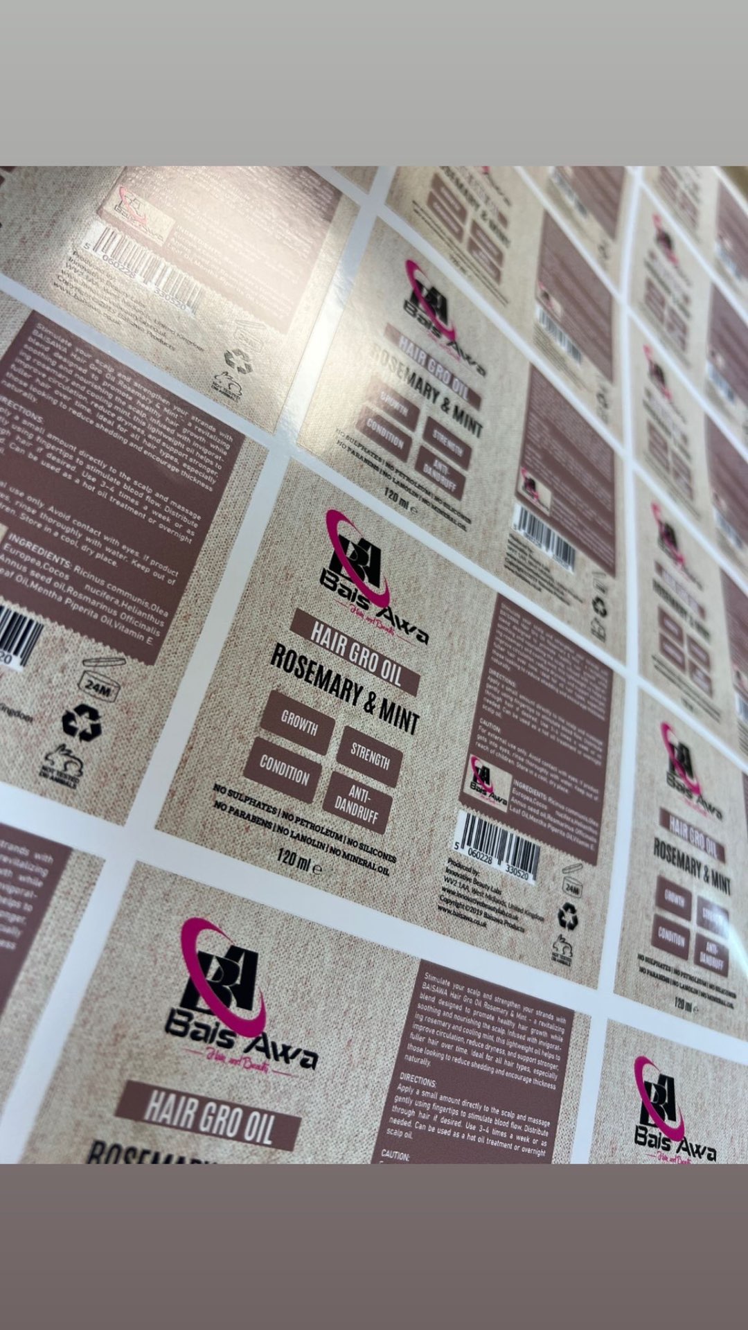 Bais Akva Product Labels